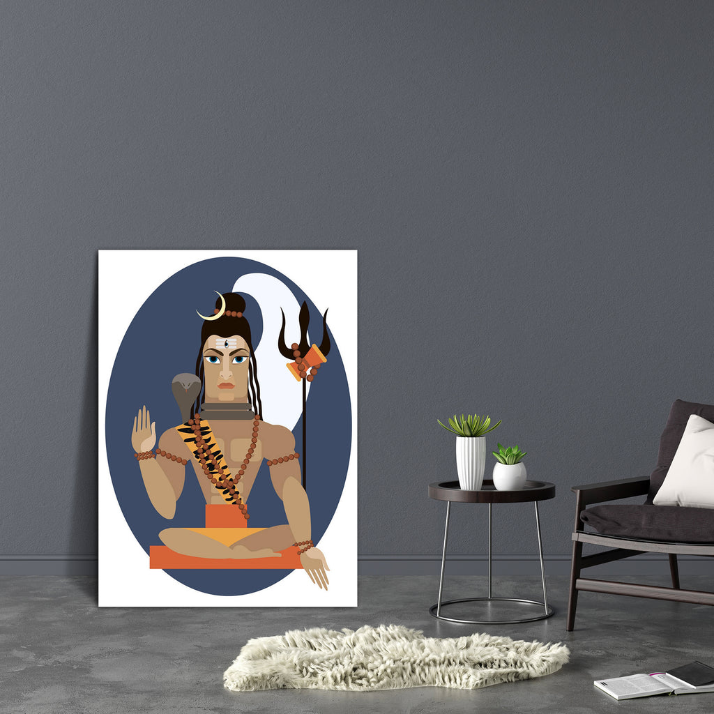 Hindu Deity Lord Shiva Canvas Painting Synthetic Frame-Paintings MDF Framing-AFF_FR-IC 5003465 IC 5003465, Art and Paintings, Asian, Black and White, Culture, Digital, Digital Art, Ethnic, Festivals, Festivals and Occasions, Festive, God Shiv, Graphic, Hinduism, Icons, Illustrations, Indian, Religion, Religious, Signs, Signs and Symbols, Spiritual, Symbols, Traditional, Tribal, White, World Culture, hindu, deity, lord, shiva, canvas, painting, synthetic, frame, art, asia, background, blessing, blue, bright,