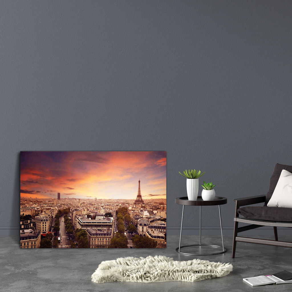 Paris Skyline Canvas Painting Synthetic Frame-Paintings MDF Framing-AFF_FR-IC 5003471 IC 5003471, Automobiles, Cities, City Views, French, Landmarks, Landscapes, Love, Places, Romance, Scenic, Skylines, Sunrises, Sunsets, Transportation, Travel, Urban, Vehicles, paris, skyline, canvas, painting, synthetic, frame, eiffel, tower, artistic, birds, eye, view, capital, champs, elysees, cheesy, city, europe, evening, france, ile, de, melancholic, metropolis, monument, morning, old, building, outlook, red, romanti