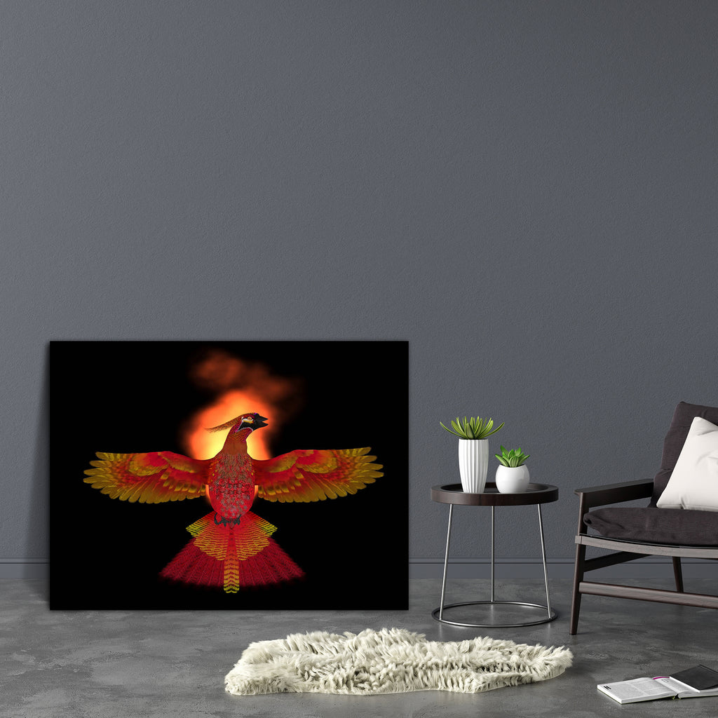 Phoenix Bird Fire Canvas Painting Synthetic Frame-Paintings MDF Framing-AFF_FR-IC 5003473 IC 5003473, Animals, Birds, Signs and Symbols, Symbols, Wildlife, phoenix, bird, fire, canvas, painting, synthetic, frame, animal, ashes, avian, beak, colorful, egg, laying, feathers, firebird, flight, fly, fowl, life, myth, mythical, mythology, nest, organism, reborn, regeneration, renewal, resurrection, species, symbol, vertebrate, wildfowl, wing, artzfolio, wall decor for living room, wall frames for living room, fr