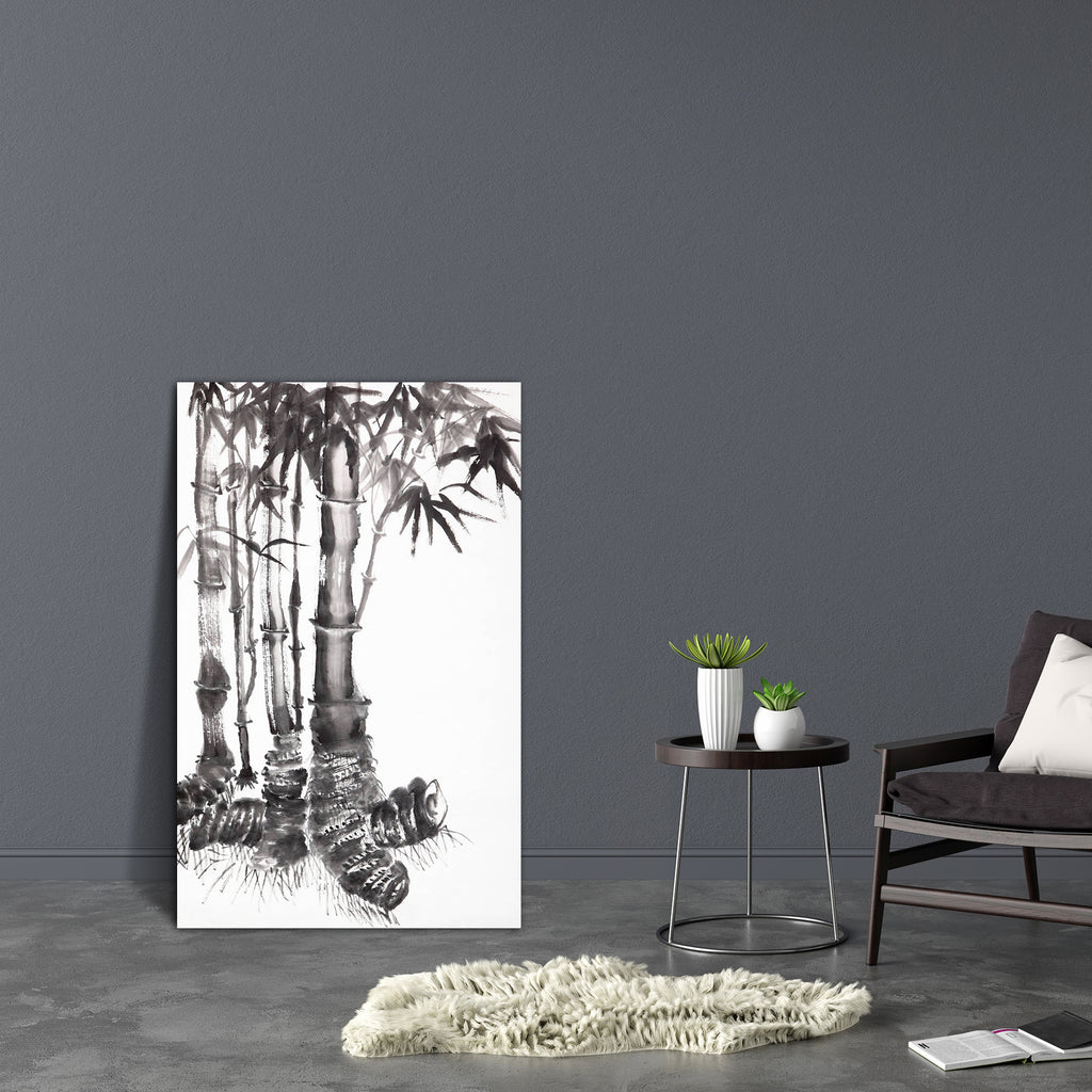Bamboo Leaf D2 Canvas Painting Synthetic Frame-Paintings MDF Framing-AFF_FR-IC 5003474 IC 5003474, Abstract Expressionism, Abstracts, Ancient, Art and Paintings, Asian, Black, Black and White, Business, Calligraphy, Chinese, Culture, Drawing, Ethnic, Historical, Illustrations, Medieval, Nature, Paintings, Patterns, Scenic, Seasons, Semi Abstract, Signs, Signs and Symbols, Symbols, Traditional, Tribal, Vintage, White, Wooden, World Culture, bamboo, leaf, d2, canvas, painting, synthetic, frame, abstract, art,