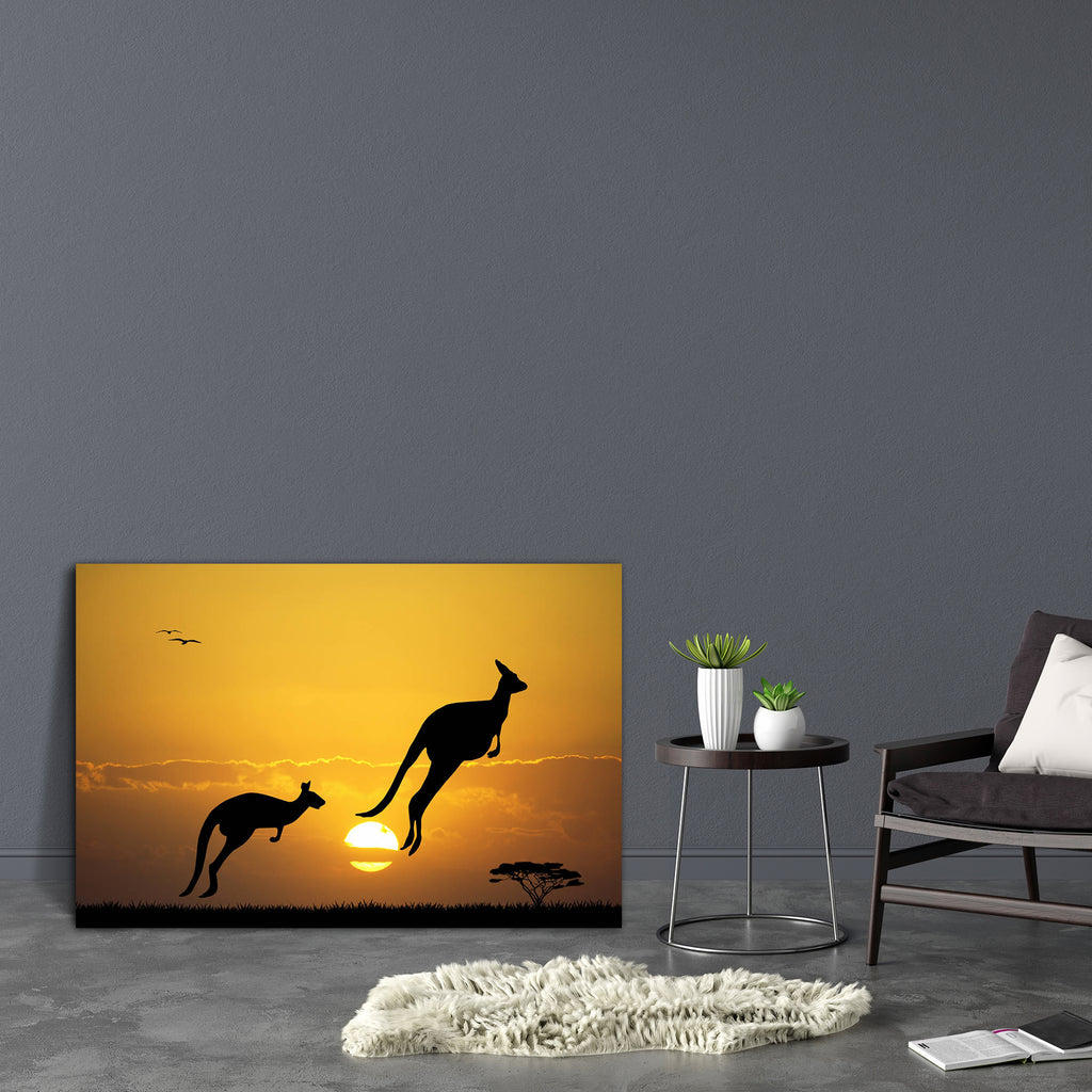 Kangaroos At Sunset Canvas Painting Synthetic Frame-Paintings MDF Framing-AFF_FR-IC 5003475 IC 5003475, Animals, Black, Black and White, Countries, Drawing, Landscapes, Nature, Scenic, Sunrises, Sunsets, Wildlife, kangaroos, at, sunset, canvas, painting, synthetic, frame, animal, australia, australian, background, country, cute, desert, dusk, evening, field, grass, kangaroo, land, landscape, mammal, marsupial, orange, outdoor, safari, silhouette, sky, summer, sun, sunrise, territory, wallaby, wild, yellow, 