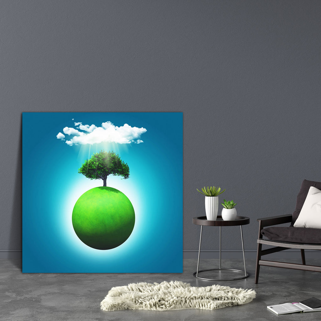 Grassy Globe With Tree D2 Canvas Painting Synthetic Frame-Paintings MDF Framing-AFF_FR-IC 5003480 IC 5003480, 3D, Abstract Expressionism, Abstracts, Astronomy, Cosmology, Illustrations, Landscapes, Nature, Scenic, Science Fiction, Semi Abstract, Space, grassy, globe, with, tree, d2, canvas, painting, synthetic, frame, abstract, clouds, earth, fictional, green, trees, illustration, landscape, planet, render, science, fiction, sky, summer, sun, sunny, sunshine, artzfolio, wall decor for living room, wall fram