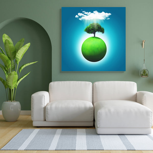 Grassy Globe With Tree D2 Canvas Painting Synthetic Frame-Paintings MDF Framing-AFF_FR-IC 5003480 IC 5003480, 3D, Abstract Expressionism, Abstracts, Astronomy, Cosmology, Illustrations, Landscapes, Nature, Scenic, Science Fiction, Semi Abstract, Space, grassy, globe, with, tree, d2, canvas, painting, for, bedroom, living, room, engineered, wood, frame, abstract, clouds, earth, fictional, green, trees, illustration, landscape, planet, render, science, fiction, sky, summer, sun, sunny, sunshine, artzfolio, wa