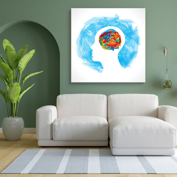 Human Head Thinking D3 Canvas Painting Synthetic Frame-Paintings MDF Framing-AFF_FR-IC 5003483 IC 5003483, Adult, Art and Paintings, Business, Education, Illustrations, Inspirational, Motivation, Motivational, Paintings, People, Schools, Universities, human, head, thinking, d3, canvas, painting, for, bedroom, living, room, engineered, wood, frame, brain, mental, illness, learning, speech, bubble, above, body, colors, communication, community, concentration, concept, connections, creativity, directly, discov