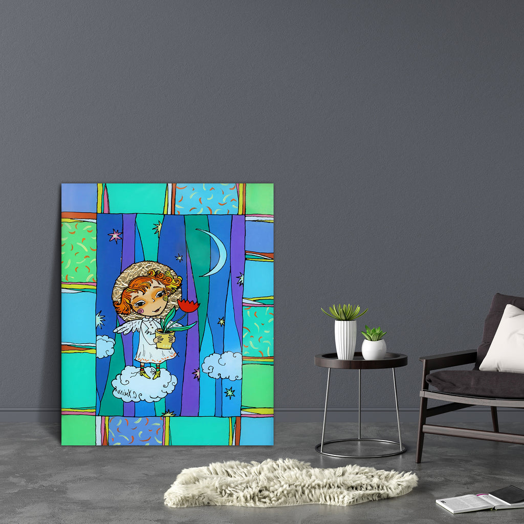 Little Angel Under the Sky Canvas Painting Synthetic Frame-Paintings MDF Framing-AFF_FR-IC 5003506 IC 5003506, Abstract Expressionism, Abstracts, Art and Paintings, Baby, Botanical, Children, Floral, Flowers, Kids, Modern Art, Nature, Paintings, Semi Abstract, Signs, Signs and Symbols, little, angel, under, the, sky, canvas, painting, synthetic, frame, spring, summer, abstract, art, artwork, colours, composition, design, flow, form, lines, marbled, mix, mixed, modern, multicolor, oil, oils, paint, paints, t