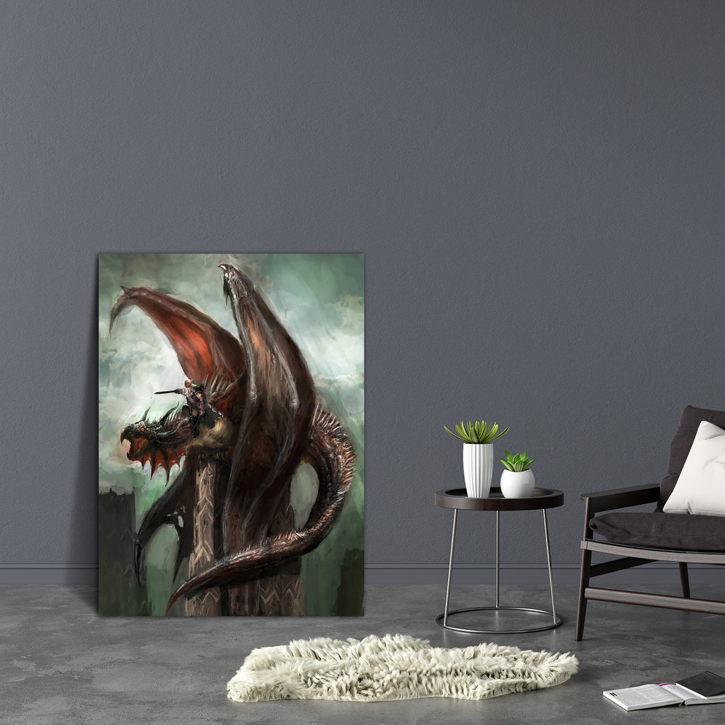 Dragon Rider Ready For Attack D1 Canvas Painting Synthetic Frame-Paintings MDF Framing-AFF_FR-IC 5003507 IC 5003507, Ancient, Animals, Art and Paintings, Astrology, Fantasy, Historical, Horoscope, Illustrations, Medieval, Signs and Symbols, Sun Signs, Symbols, Vintage, Zodiac, dragon, rider, ready, for, attack, d1, canvas, painting, synthetic, frame, animal, armor, art, beast, burning, claw, decoration, flying, illustration, knight, nest, symbol, tail, tower, wings, artzfolio, wall decor for living room, wa