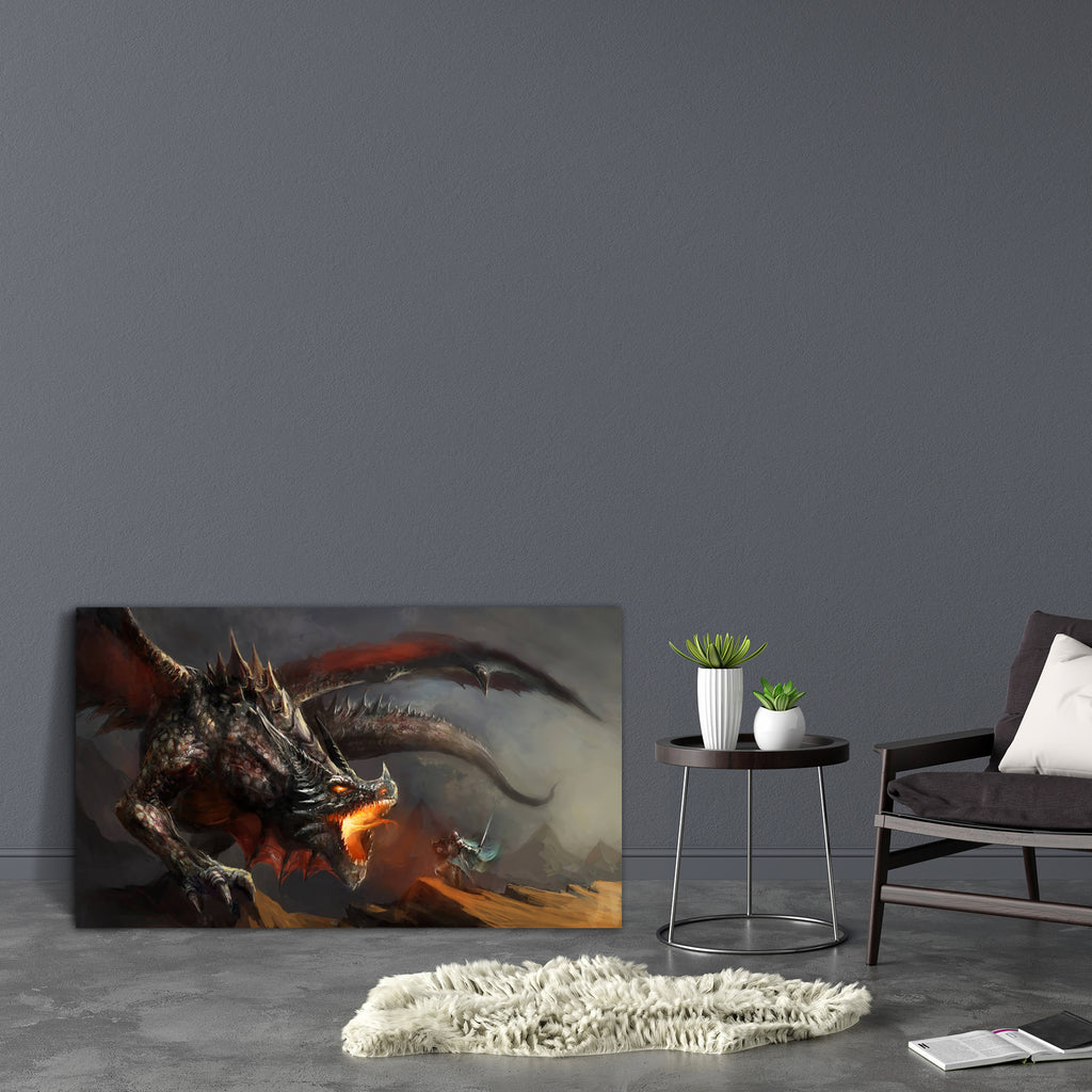 Knight Fighting Dragon D2 Canvas Painting Synthetic Frame-Paintings MDF Framing-AFF_FR-IC 5003509 IC 5003509, Ancient, Animals, Art and Paintings, Drawing, Fantasy, Illustrations, Medieval, Mountains, Vintage, knight, fighting, dragon, d2, canvas, painting, synthetic, frame, art, dragons, warrior, fire, battle, knights, animal, attack, big, breath, creature, danger, destruction, drawings, evil, fairytale, fantastic, fear, fearful, fictional, field, flight, hunt, illustration, imagination, king, large, legen