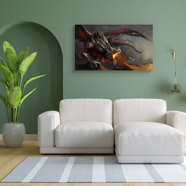 Knight Fighting Dragon D2 Canvas Painting Synthetic Frame-Paintings MDF Framing-AFF_FR-IC 5003509 IC 5003509, Ancient, Animals, Art and Paintings, Drawing, Fantasy, Illustrations, Medieval, Mountains, Vintage, knight, fighting, dragon, d2, canvas, painting, for, bedroom, living, room, engineered, wood, frame, art, dragons, warrior, fire, battle, knights, animal, attack, big, breath, creature, danger, destruction, drawings, evil, fairytale, fantastic, fear, fearful, fictional, field, flight, hunt, illustrati