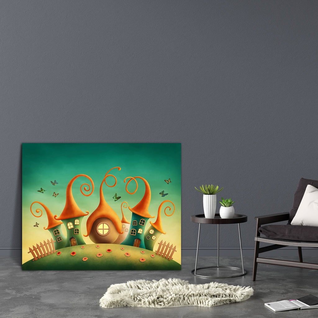 Fantasy Houses D1 Canvas Painting Synthetic Frame-Paintings MDF Framing-AFF_FR-IC 5003523 IC 5003523, Botanical, Fantasy, Floral, Flowers, Illustrations, Landscapes, Nature, Scenic, Signs and Symbols, Symbols, Wooden, houses, d1, canvas, painting, synthetic, frame, fairy, tale, tales, house, landscape, spring, fairytale, castle, building, butterfly, childhood, countryside, daisy, dream, fun, horizontal, illustration, imagination, imagine, kingdom, magic, meadow, prince, princess, sky, story, summer, symbol,