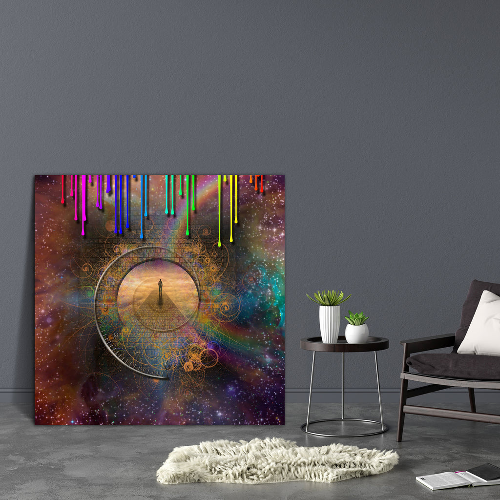 Fantastic Scene With Melting Colour Canvas Painting Synthetic Frame-Paintings MDF Framing-AFF_FR-IC 5003594 IC 5003594, Conceptual, Digital, Digital Art, Fantasy, Futurism, Graphic, Nature, Realism, Scenic, Signs and Symbols, Space, Spiritual, Stars, Surrealism, Symbols, fantastic, scene, with, melting, colour, canvas, painting, synthetic, frame, afterlife, aspirations, bizarre, choice, cloud, clouds, color, concept, concepts, and, ideas, corridor, creation, dimension, dimensional, door, doorway, dream, dre