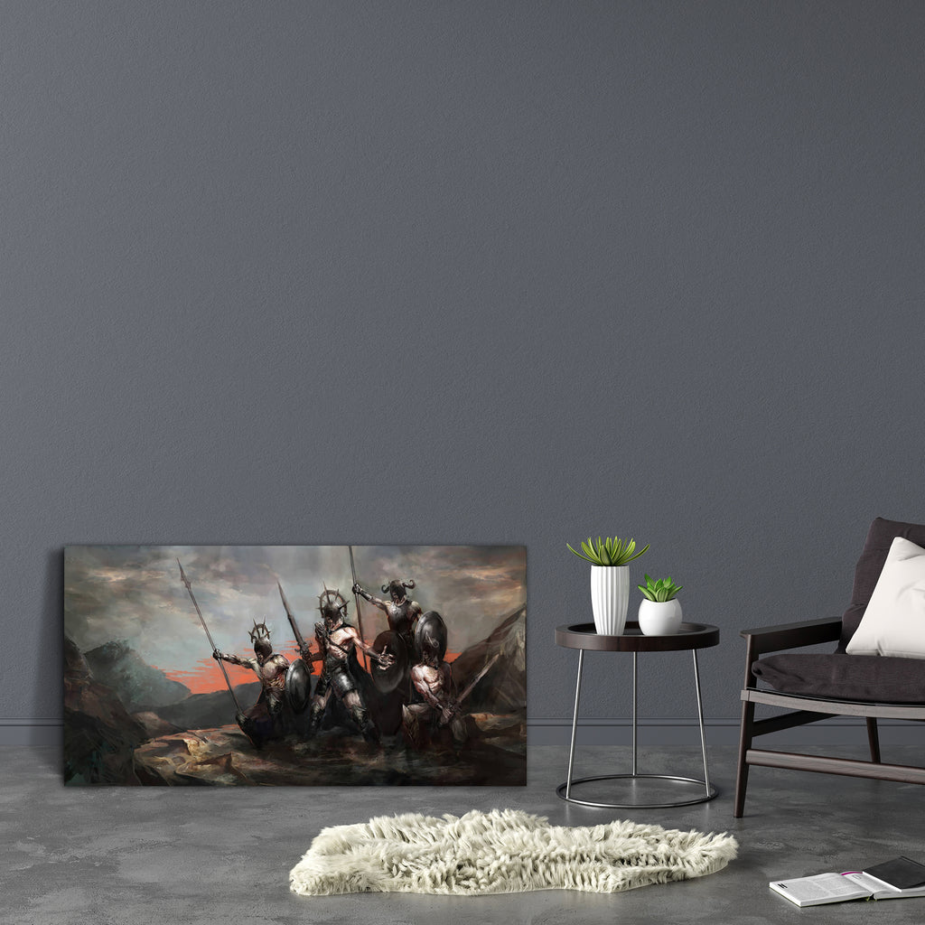 General Leading His Army In War D3 Canvas Painting Synthetic Frame-Paintings MDF Framing-AFF_FR-IC 5003598 IC 5003598, Ancient, Art and Paintings, Fantasy, Historical, Illustrations, Medieval, Vintage, general, leading, his, army, in, war, d3, canvas, painting, synthetic, frame, warrior, art, orc, armour, attack, battle, charge, creature, dark, equipment, fight, fighter, force, illustration, infantry, lead, leader, poster, power, soldier, swing, undead, wallpaper, artzfolio, wall decor for living room, wall