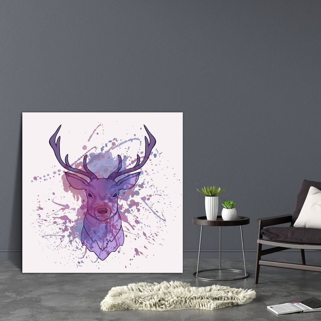 Deer D1 Canvas Painting Synthetic Frame-Paintings MDF Framing-AFF_FR-IC 5003636 IC 5003636, Ancient, Animals, Art and Paintings, Christianity, Digital, Digital Art, Drawing, Fashion, Graphic, Hipster, Historical, Holidays, Illustrations, Individuals, Medieval, Modern Art, Nature, Portraits, Retro, Scenic, Signs, Signs and Symbols, Sketches, Splatter, Symbols, Vintage, Watercolour, Wildlife, deer, d1, canvas, painting, synthetic, frame, animal, antler, art, backdrop, background, blot, card, christmas, decora