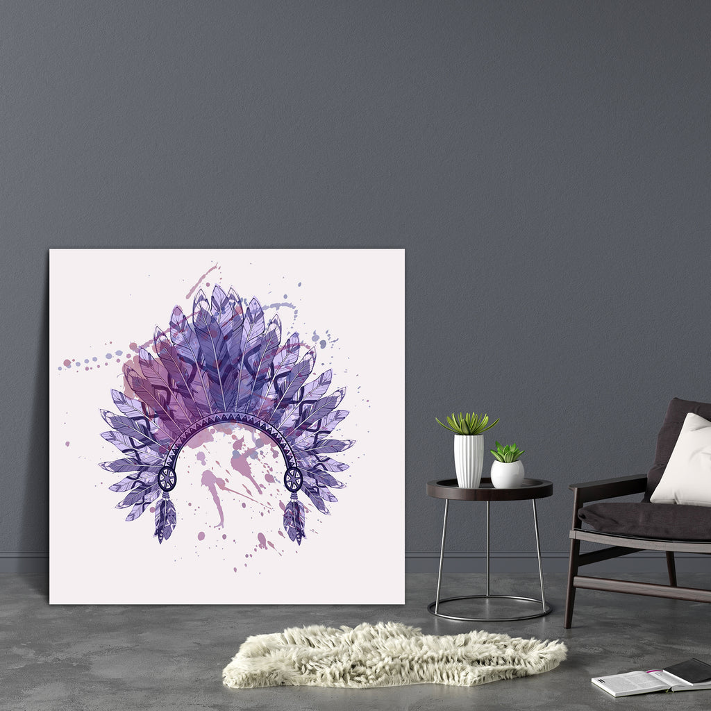 Native Chief Headdress With Feathers, American, Ancient, Culture, Ethnic, Fashion, Geometric, Geometric Abstraction, Historical, Illustrations, Indian, Medieval, Signs, Signs and Symbols, Splatter, Symbols, Traditional, Triangles, Tribal, Vintage, Watercolour, World Culture, art, bed, big, canvas, colour, decor, dining, framed, framing, hanging, house, item, landscape, large, living, modern, mural, office, painting, panting, poster, print, room, scenery, size, vastu, wall, , , , 