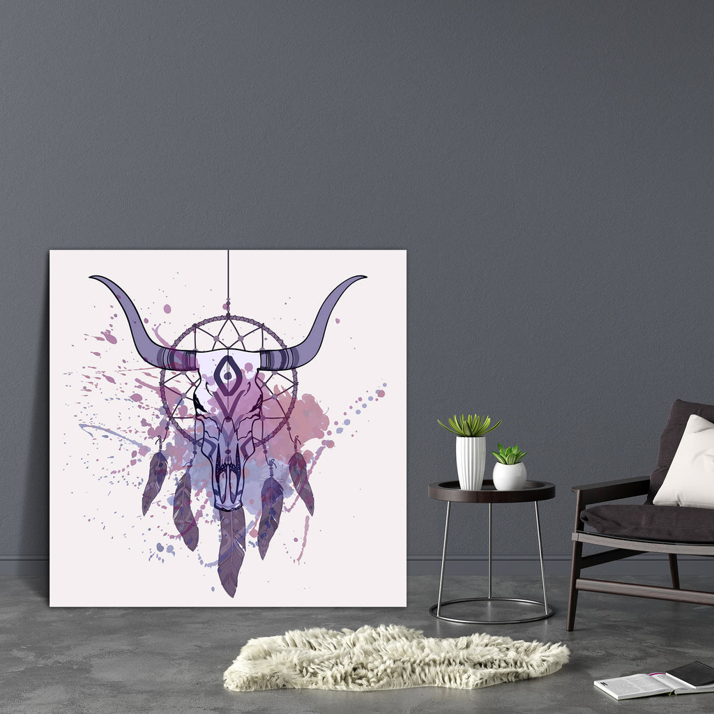 Bull Skull & Dream Catcher, Abstract Expressionism, Abstracts, American, Aztec, Circle, Culture, Decorative, Ethnic, Fashion, Folk Art, Illustrations, Indian, Semi Abstract, Signs, Signs and Symbols, Sketches, Splatter, Symbols, Traditional, Tribal, Watercolour, World Culture, art, bed, big, canvas, colour, decor, dining, framed, framing, hanging, house, item, landscape, large, living, modern, mural, office, painting, panting, poster, print, room, scenery, size, vastu, wall, , , , 