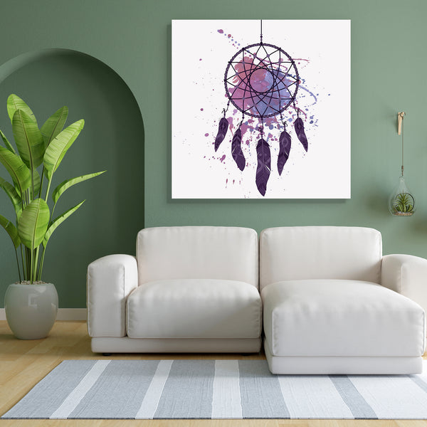 Dream Catcher Canvas Painting Synthetic Frame-Paintings MDF Framing-AFF_FR-IC 5003656 IC 5003656, Abstract Expressionism, Abstracts, American, Aztec, Circle, Culture, Decorative, Digital, Digital Art, Ethnic, Fashion, Folk Art, Graphic, Illustrations, Indian, Semi Abstract, Signs, Signs and Symbols, Sketches, Splatter, Symbols, Traditional, Tribal, Watercolour, World Culture, dream, catcher, canvas, painting, for, bedroom, living, room, engineered, wood, frame, dreamcatcher, abstract, america, background, b