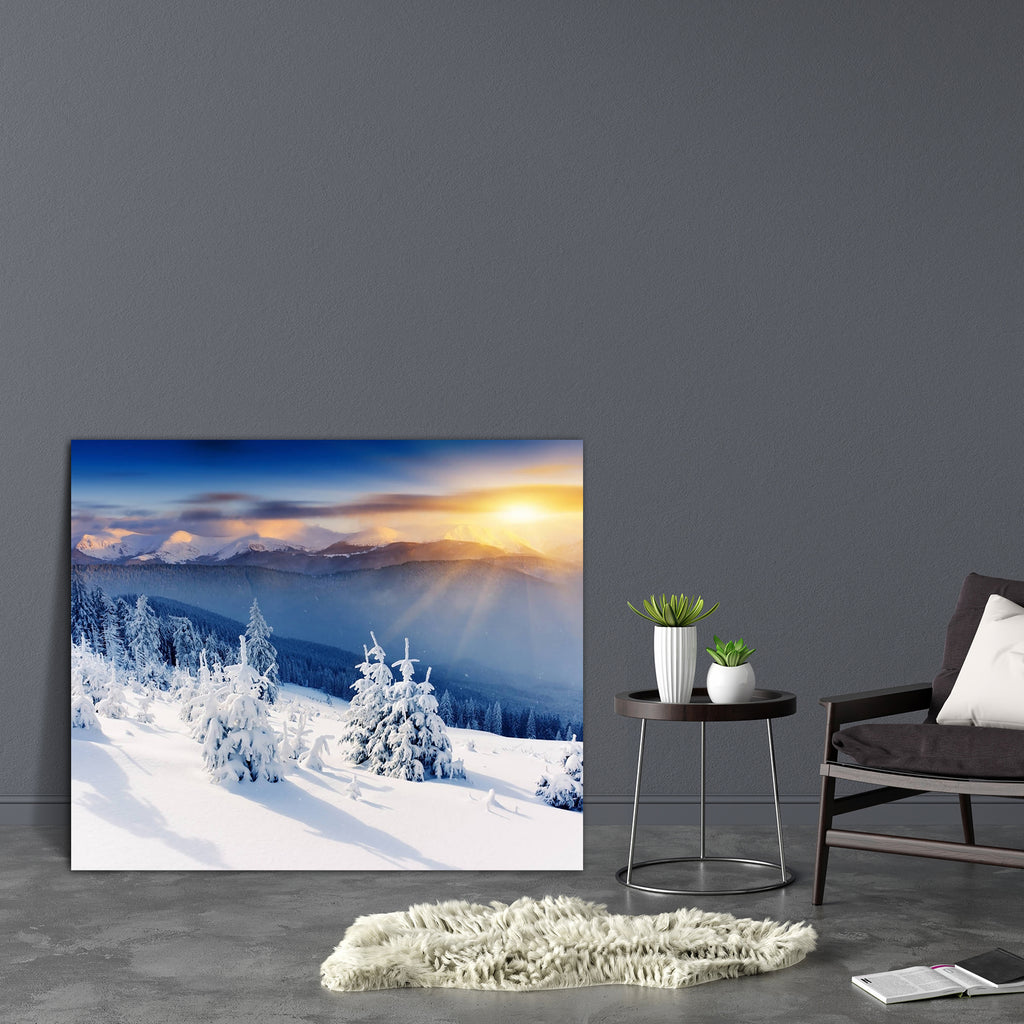 Winter Landscape D6 Canvas Painting Synthetic Frame-Paintings MDF Framing-AFF_FR-IC 5003673 IC 5003673, Automobiles, Black and White, Christianity, Countries, Landscapes, Mountains, Nature, Scenic, Seasons, Sunrises, Sunsets, Transportation, Travel, Vehicles, White, Wooden, winter, landscape, d6, canvas, painting, synthetic, frame, snow, mountain, snowy, alp, beautiful, christmas, cloud, cold, country, cover, dawn, dusk, environment, evening, fairytale, fir, fog, forest, frost, frozen, hoarfrost, ice, idyll