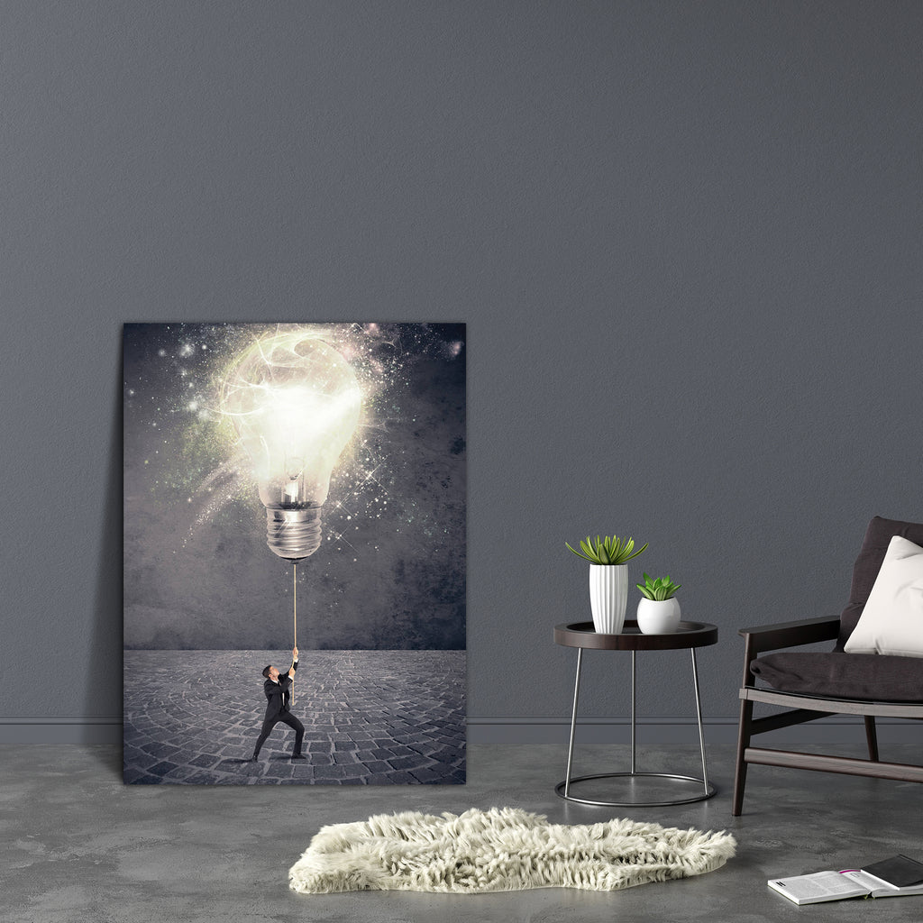 Illuminate An Idea With A Businessman Canvas Painting Synthetic Frame-Paintings MDF Framing-AFF_FR-IC 5003675 IC 5003675, Art and Paintings, Business, Cities, City Views, Drawing, Inspirational, Motivation, Motivational, People, Sketches, illuminate, an, idea, with, a, businessman, canvas, painting, synthetic, frame, energy, ideas, inspiration, light, bulb, achievement, brain, bright, brilliant, concept, creative, creativity, decision, discovery, draft, draw, electric, electricity, enlightenment, genius, gl