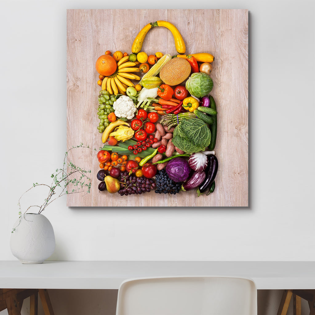Photo of Fruits \u0026 Vegetables D3 Canvas Painting Synthetic Frame –  ArtzFolio.com, image size:1024x1024