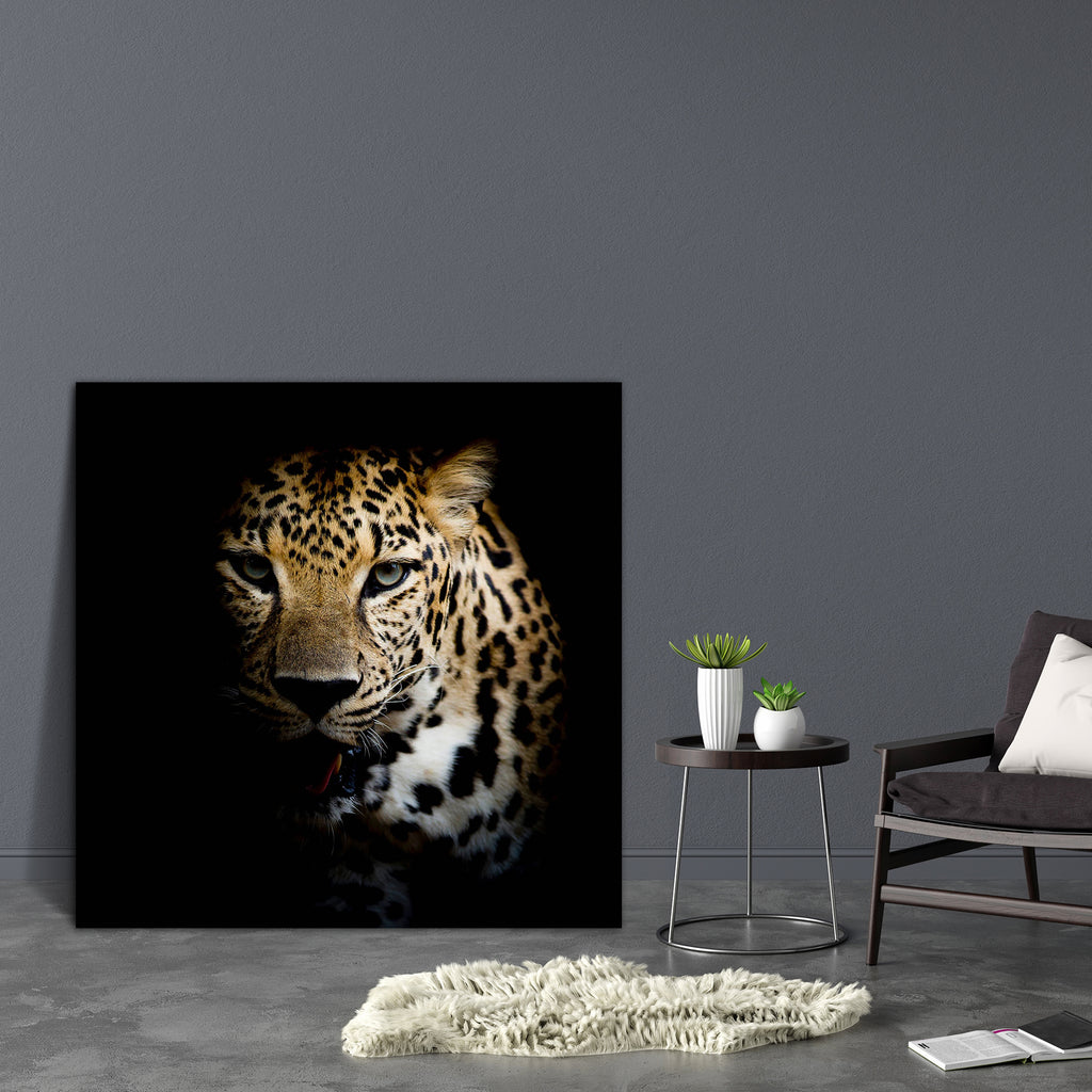 Close Up Leopard Portrait Canvas Painting Synthetic Frame-Paintings MDF Framing-AFF_FR-IC 5003707 IC 5003707, African, Animals, Art and Paintings, Black, Black and White, Individuals, Nature, Portraits, Scenic, White, Wildlife, close, up, leopard, portrait, canvas, painting, synthetic, frame, africa, animal, art, artistic, big, bush, carnivore, cat, closeup, dangerous, display, ferocious, fierce, head, image, lick, monochrome, mouth, national, one, open, outdoors, panthera, park, predator, profile, side, te