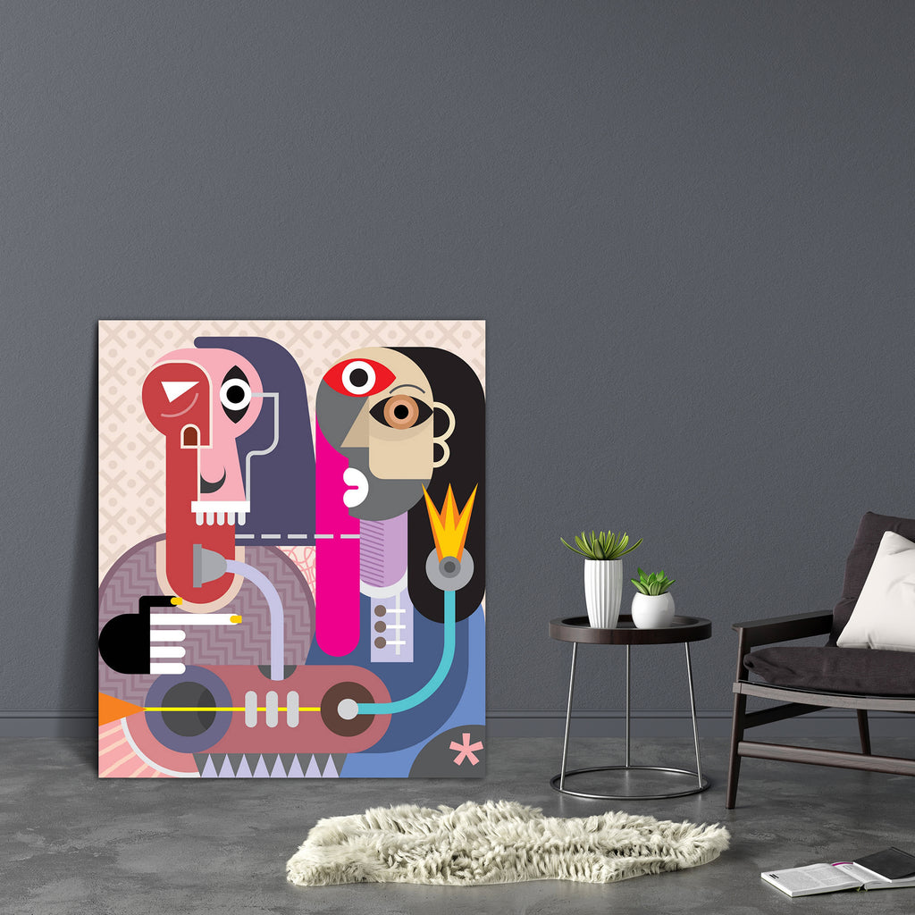Abstract Artwork D168 Canvas Painting Synthetic Frame - Paintings MDF Framing - ArtzFolio.com