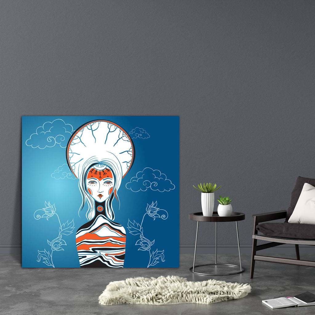 Female Archetype Canvas Painting Synthetic Frame-Paintings MDF Framing-AFF_FR-IC 5003723 IC 5003723, Art and Paintings, Botanical, Cities, City Views, Culture, Ethnic, Floral, Flowers, Illustrations, Mountains, Music, Music and Dance, Music and Musical Instruments, Nature, Paintings, People, Religion, Religious, Scenic, Signs and Symbols, Spiritual, Symbols, Traditional, Tribal, World Culture, female, archetype, canvas, painting, synthetic, frame, amulet, arts, beautiful, beauty, concepts, decoration, earth