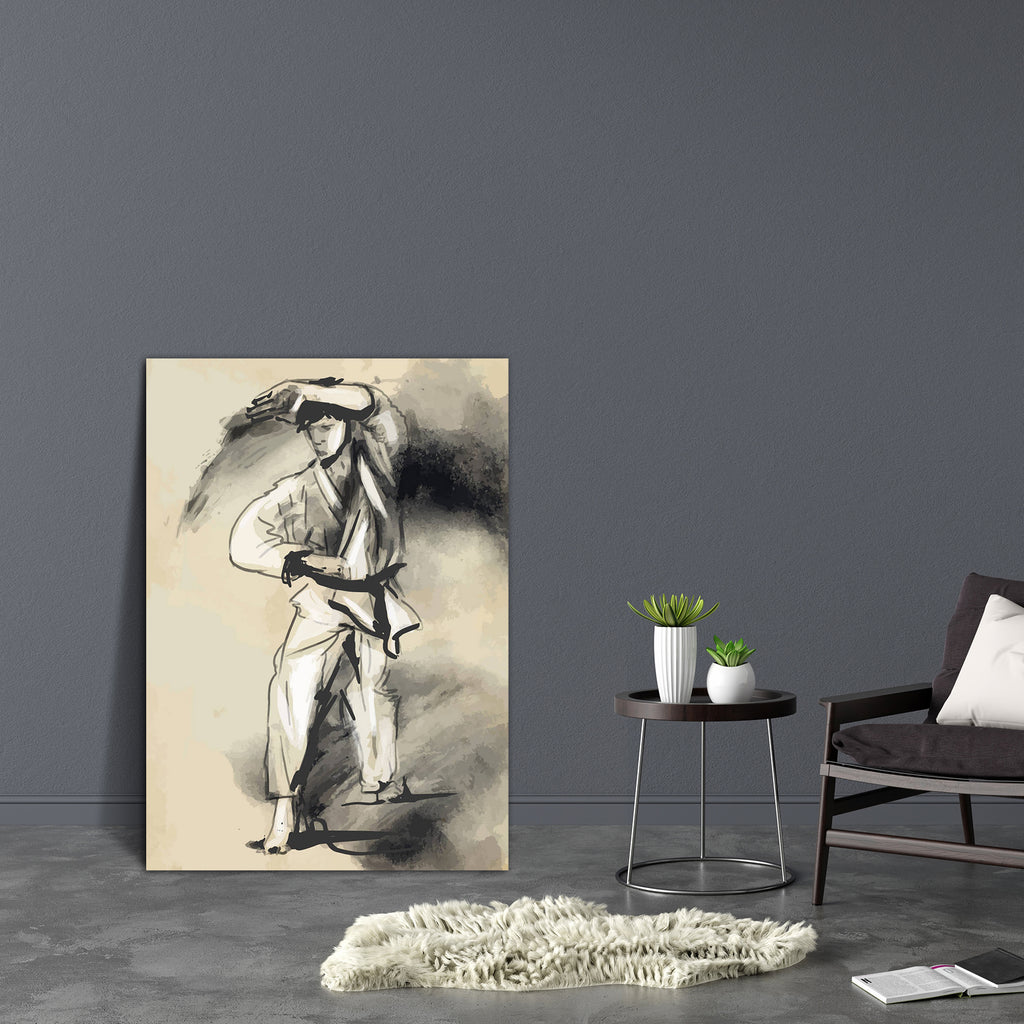 Martial Arts Karate Canvas Painting Synthetic Frame-Paintings MDF Framing-AFF_FR-IC 5003727 IC 5003727, Ancient, Art and Paintings, Digital, Digital Art, Education, Entertainment, Fine Art Reprint, Graphic, Hand Drawn, Historical, Illustrations, Medieval, People, Retro, Schools, Sketches, Sports, Universities, Vintage, martial, arts, karate, canvas, painting, synthetic, frame, action, active, activities, artwork, athlete, battle, calligraphic, champion, championship, classic, classical, combat, courage, dra