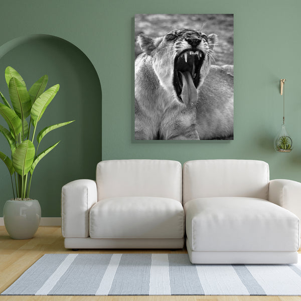 Wild African Lion D1 Canvas Painting Synthetic Frame-Paintings MDF Framing-AFF_FR-IC 5003731 IC 5003731, African, Animals, Family, Nature, Scenic, Wildlife, wild, lion, d1, canvas, painting, for, bedroom, living, room, engineered, wood, frame, africa, animal, beautiful, big, five, carnivore, cat, dangerous, east, endangered, feline, female, hunter, king, large, mammal, national, park, outdoors, predator, roar, safari, savanna, wilderness, artzfolio, wall decor for living room, wall frames for living room, f