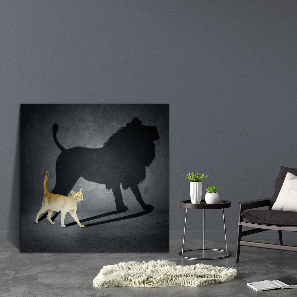 Cat With Lion Shadow Canvas Painting Synthetic Frame-Paintings MDF Framing-AFF_FR-IC 5003738 IC 5003738, Business, cat, with, lion, shadow, canvas, painting, synthetic, frame, transformation, courage, illusion, brave, schizophrenia, shadows, transform, bravery, illusions, ambitious, beast, boss, career, cast, cocky, conceit, confidence, dream, feline, fierce, funny, fur, grandeur, identity, intense, intensity, killer, king, kitten, kitty, leader, manager, masquerade, meow, metaphor, politician, power, preda