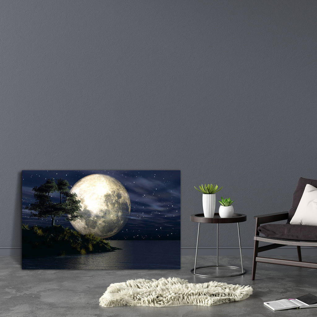 Island In Sea Canvas Painting Synthetic Frame-Paintings MDF Framing-AFF_FR-IC 5003750 IC 5003750, 3D, Abstract Expressionism, Abstracts, Astronomy, Cosmology, Illustrations, Landscapes, Scenic, Science Fiction, Semi Abstract, Space, Stars, Surrealism, island, in, sea, canvas, painting, synthetic, frame, abstract, background, clouds, earth, galaxy, illustration, landscape, moon, nebula, ocean, render, science, fiction, sky, starry, surreal, tree, water, artzfolio, wall decor for living room, wall frames for 