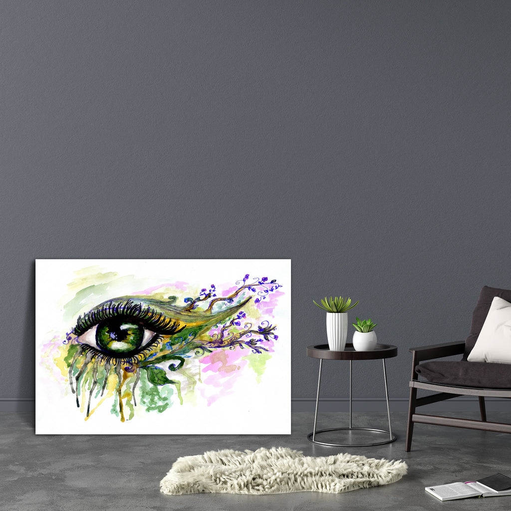 Abstractive Eye Splashing D1 Canvas Painting Synthetic Frame - Paintings MDF Framing - ArtzFolio.com