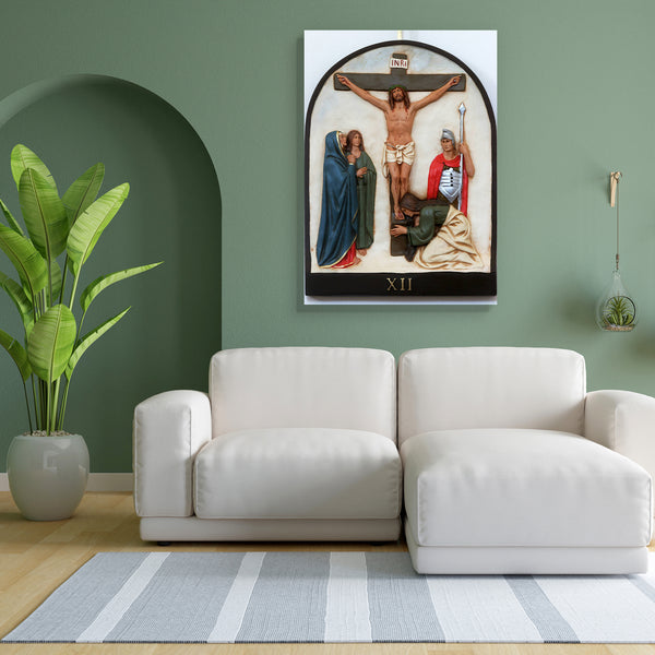 12th Station Of Cross Jesus Dies On Cross Canvas Painting Synthetic Frame-Paintings MDF Framing-AFF_FR-IC 5003792 IC 5003792, Art and Paintings, Christianity, Cross, Jesus, Religion, Religious, Spiritual, 12th, station, of, dies, on, canvas, painting, for, bedroom, living, room, engineered, wood, frame, stations, the, via, crucis, agony, art, artistic, beautiful, bible, blood, cathedral, christ, christian, church, croatia, crown, crucifixion, easter, europe, faith, friday, god, gospel, holy, pain, passion, 