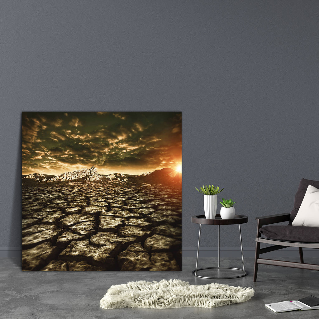 Natural Disaster Canvas Painting Synthetic Frame-Paintings MDF Framing-AFF_FR-IC 5003801 IC 5003801, Abstract Expressionism, Abstracts, Landscapes, Nature, Scenic, Semi Abstract, natural, disaster, canvas, painting, synthetic, frame, background, concept, cracked, danger, dark, dead, death, desert, destruction, destructive, dry, earth, earthquake, eco, environment, environmental, exploration, field, futuristic, geology, global, glowing, heat, hope, hopelessness, industry, land, landscape, light, mood, one, o