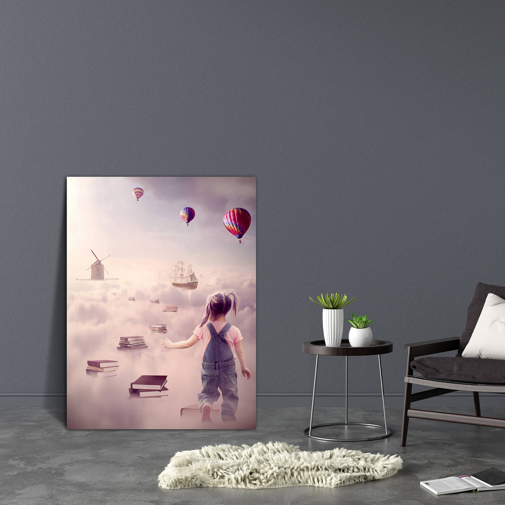 Fantasy World Canvas Painting Synthetic Frame-Paintings MDF Framing-AFF_FR-IC 5003806 IC 5003806, Art and Paintings, Automobiles, Baby, Boats, Books, Business, Calligraphy, Children, Education, Fantasy, Futurism, Inspirational, Kids, Landscapes, Motivation, Motivational, Nature, Nautical, Scenic, Schools, Transportation, Travel, Universities, Vehicles, world, canvas, painting, synthetic, frame, dream, intuition, dreams, next, generation, balloons, boat, book, career, choice, creative, dreamland, eden, futur