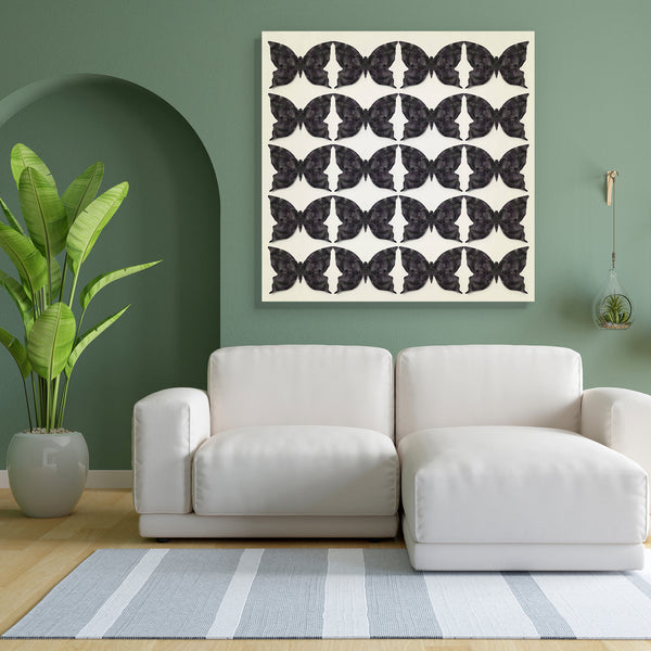 Black Butterflies Canvas Painting Synthetic Frame-Paintings MDF Framing-AFF_FR-IC 5003838 IC 5003838, Abstract Expressionism, Abstracts, Art and Paintings, Black, Black and White, Conceptual, Decorative, Digital, Digital Art, Fantasy, Geometric, Geometric Abstraction, Gothic, Graphic, Illustrations, Modern Art, Semi Abstract, Surrealism, butterflies, canvas, painting, for, bedroom, living, room, engineered, wood, frame, abstract, art, artistic, background, beautiful, butterfly, concept, contemporary, creati