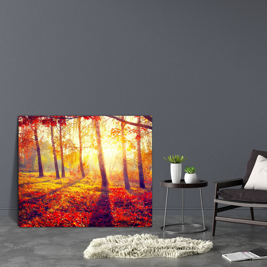 Autumnal Trees In Sun Rays D2 Canvas Painting Synthetic Frame-Paintings MDF Framing-AFF_FR-IC 5003845 IC 5003845, Landscapes, Nature, Scenic, Seasons, Sunrises, Sunsets, Wooden, autumnal, trees, in, sun, rays, d2, canvas, painting, synthetic, frame, autumn, landscape, maple, scene, forest, sunset, beautiful, bright, brown, calm, calmness, color, colorful, colour, colourful, environment, evening, fall, foliage, fresh, golden, green, leaf, leaves, light, morning, natural, oak, orange, outdoor, outside, park, 