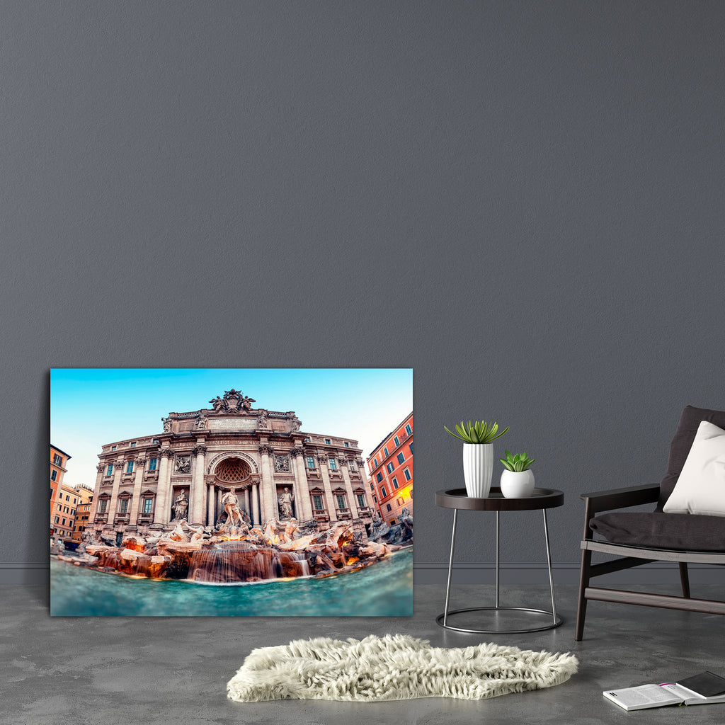 Trevi Fountain Rome, Italy D1 Canvas Painting Synthetic Frame-Paintings MDF Framing-AFF_FR-IC 5003872 IC 5003872, Ancient, Architecture, Culture, Ethnic, Historical, Italian, Landmarks, Marble, Marble and Stone, Medieval, People, Places, Traditional, Tribal, Vintage, World Culture, trevi, fountain, rome, italy, d1, canvas, painting, synthetic, frame, fontana, di, antiquities, bokeh, bright, carving, dusk, europe, famous, place, history, illuminated, international, landmark, lazio, night, no, past, roman, sa