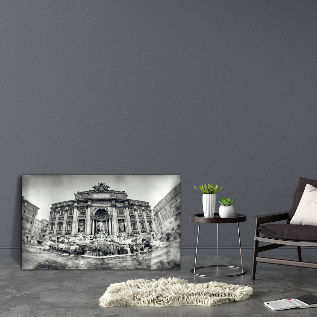 Trevi Fountain Rome, Italy D2 Canvas Painting Synthetic Frame-Paintings MDF Framing-AFF_FR-IC 5003873 IC 5003873, Ancient, Architecture, Black and White, Culture, Ethnic, Historical, Italian, Landmarks, Marble, Marble and Stone, Medieval, People, Places, Traditional, Tribal, Vintage, White, World Culture, trevi, fountain, rome, italy, d2, canvas, painting, synthetic, frame, antiquities, black, and, bokeh, bright, carving, dusk, europe, famous, place, history, illuminated, international, landmark, lazio, nig