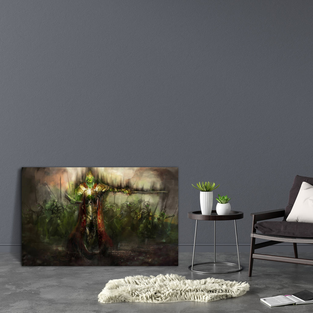 Death King Leading His Army Canvas Painting Synthetic Frame-Paintings MDF Framing-AFF_FR-IC 5003875 IC 5003875, Art and Paintings, Fantasy, Illustrations, death, king, leading, his, army, canvas, painting, synthetic, frame, art, battlefield, warrior, demon, armor, battle, contrast, devil, evil, general, ghost, helmet, illustration, image, knight, light, living, revenge, rising, shield, spirit, sword, undead, war, wrath, artzfolio, wall decor for living room, wall frames for living room, frames for living ro