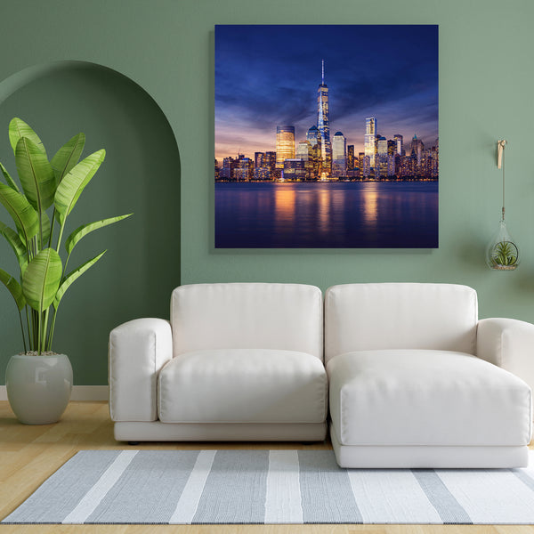 New York City, Manhattan, USA Canvas Painting Synthetic Frame-Paintings MDF Framing-AFF_FR-IC 5003908 IC 5003908, American, Architecture, Automobiles, Business, Cities, City Views, God Ram, Hinduism, Landmarks, Landscapes, Modern Art, Panorama, Places, Scenic, Skylines, Sunsets, Transportation, Travel, Urban, Vehicles, new, york, city, manhattan, usa, canvas, painting, for, bedroom, living, room, engineered, wood, frame, newyork, night, cityscape, skyline, america, building, dawn, dusk, ferry, financial, ha