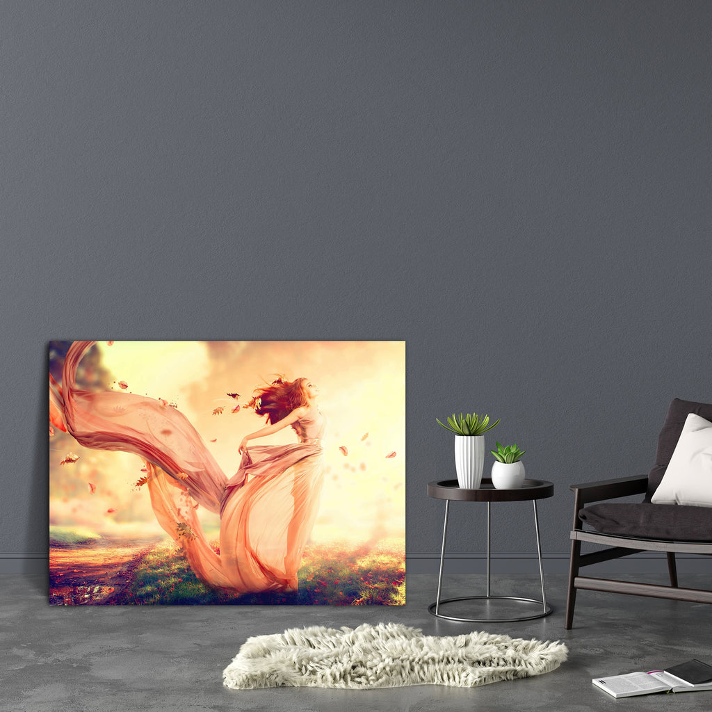 Autumn Fantasy Girl Canvas Painting Synthetic Frame-Paintings MDF Framing-AFF_FR-IC 5003910 IC 5003910, Art and Paintings, Conceptual, Fantasy, Fashion, Nature, Scenic, Signs, Signs and Symbols, Sunrises, Sunsets, autumn, girl, canvas, painting, synthetic, frame, freedom, fairy, woman, dream, art, miracle, harmony, women, dreams, design, gorgeous, dress, magical, mystical, fairies, wind, leaves, autumnal, beautiful, beauty, blowing, chiffon, clothes, cover, creative, expression, fairytale, fly, forest, free