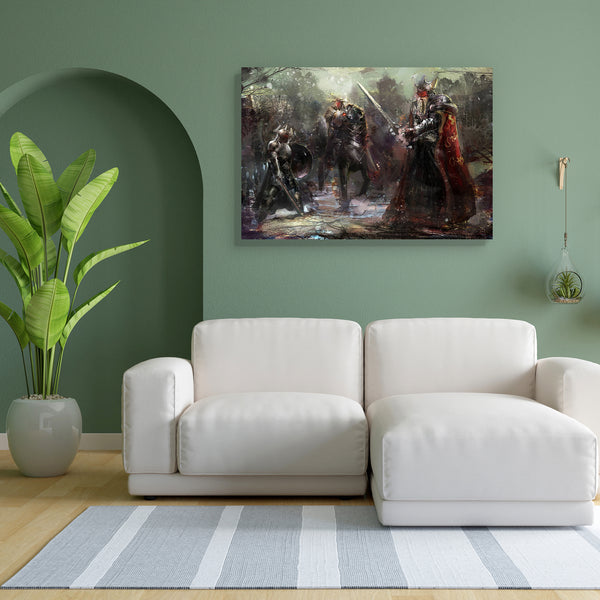 3 Soldiers In Forest Canvas Painting Synthetic Frame-Paintings MDF Framing-AFF_FR-IC 5003930 IC 5003930, Art and Paintings, Paintings, 3, soldiers, in, forest, canvas, painting, for, bedroom, living, room, engineered, wood, frame, afterlife, anger, angry, apocalyptic, armored, art, bad, cold, demon, demonic, diabolic, doom, ember, energy, evil, general, ice, imaginary, king, knight, myth, mythology, poster, wallpaper, winter, artzfolio, wall decor for living room, wall frames for living room, frames for liv