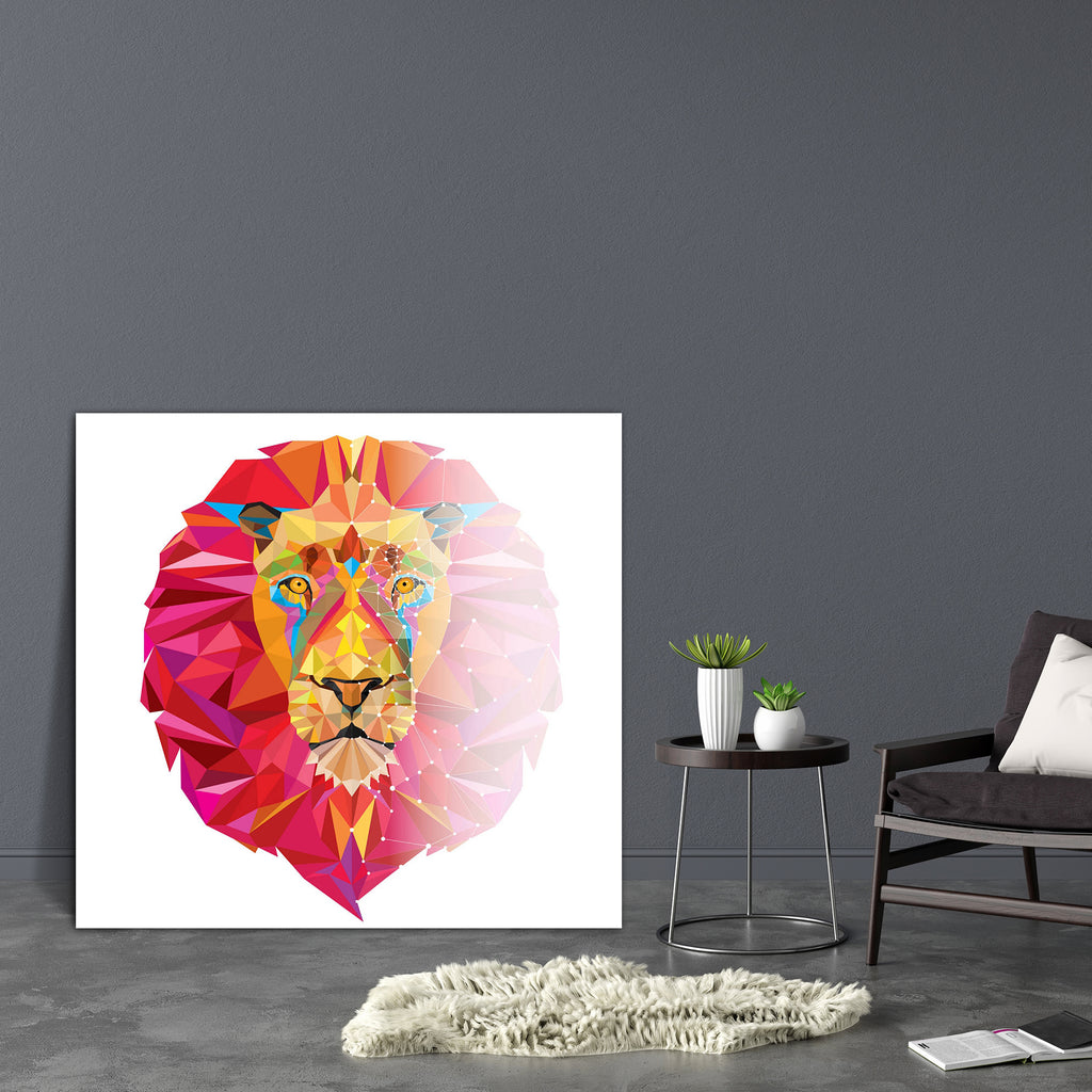 Lion Portrait D2 Canvas Painting Synthetic Frame-Paintings MDF Framing-AFF_FR-IC 5003933 IC 5003933, African, Animals, Digital, Digital Art, Dots, Education, Geometric, Geometric Abstraction, Graphic, Icons, Illustrations, Nature, Patterns, Scenic, Schools, Signs, Signs and Symbols, Sports, Symbols, Universities, lion, portrait, d2, canvas, painting, synthetic, frame, vector, head, pattern, star, africa, animal, background, cat, color, colorful, design, dimond, dot, face, high, icon, illustration, isolated,
