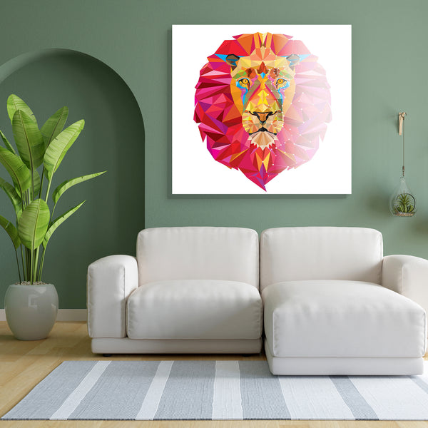 Lion Portrait D2 Canvas Painting Synthetic Frame-Paintings MDF Framing-AFF_FR-IC 5003933 IC 5003933, African, Animals, Digital, Digital Art, Dots, Education, Geometric, Geometric Abstraction, Graphic, Icons, Illustrations, Nature, Patterns, Scenic, Schools, Signs, Signs and Symbols, Sports, Symbols, Universities, lion, portrait, d2, canvas, painting, for, bedroom, living, room, engineered, wood, frame, vector, head, pattern, star, africa, animal, background, cat, color, colorful, design, dimond, dot, face, 