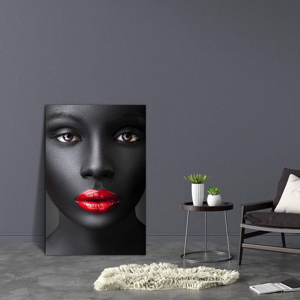Woman With Dark Skin Canvas Painting Synthetic Frame-Paintings MDF Framing-AFF_FR-IC 5003939 IC 5003939, Adult, Art and Paintings, Black, Black and White, Fashion, Individuals, People, Portraits, woman, with, dark, skin, canvas, painting, synthetic, frame, art, background, beautiful, beauty, blue, color, colors, cosmetics, creative, dreams, elegance, european, face, female, glamour, head, human, light, lips, makeup, model, mouth, mystery, one, paint, perfect, perfection, portrait, red, shiny, style, women, 