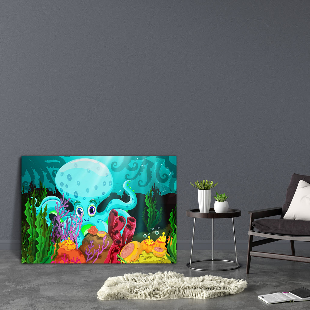 Giant Octopus Underwater Canvas Painting Synthetic Frame-Paintings MDF Framing-AFF_FR-IC 5003948 IC 5003948, Animals, Animated Cartoons, Art and Paintings, Botanical, Caricature, Cartoons, Digital, Digital Art, Drawing, Floral, Flowers, Graphic, Illustrations, Landscapes, Nature, Scenic, Tropical, Wildlife, giant, octopus, underwater, canvas, painting, synthetic, frame, animal, aqua, aquatic, bubbles, cartoon, clipart, coral, creature, dark, exotic, flower, illustration, landscape, living, mammal, marine, n