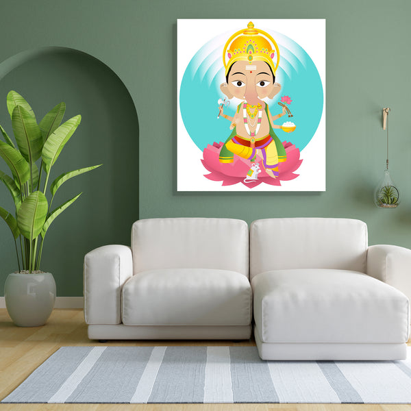Lord Ganesh D3 Canvas Painting Synthetic Frame-Paintings MDF Framing-AFF_FR-IC 5004011 IC 5004011, Animals, Art and Paintings, Buddhism, Culture, Ethnic, God Ganesh, Hinduism, Indian, Nature, Paintings, Religion, Religious, Scenic, Science Fiction, Space, Spiritual, Traditional, Tribal, World Culture, lord, ganesh, d3, canvas, painting, for, bedroom, living, room, engineered, wood, frame, animal, beginnings, child, concepts, and, ideas, crown, deep, destroyer, deva, devotee, elephant, energy, eternity, expe