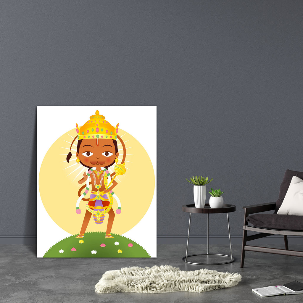 Hanuman Canvas Painting Synthetic Frame-Paintings MDF Framing-AFF_FR-IC 5004012 IC 5004012, Animals, Art and Paintings, Buddhism, Culture, Ethnic, God Hanuman, God Ram, Hinduism, Indian, Nature, Paintings, People, Pets, Religion, Religious, Scenic, Space, Spiritual, Traditional, Tribal, World Culture, hanuman, canvas, painting, synthetic, frame, action, animal, and, ape, assistance, concepts, ideas, crown, deep, destroyer, deva, devotee, energy, eternity, forest, god, grass, green, help, heroes, hindu, idyl