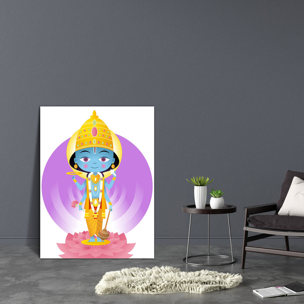 Hindu God Vishnu D1 Canvas Painting Synthetic Frame-Paintings MDF Framing-AFF_FR-IC 5004016 IC 5004016, Animated Cartoons, Art and Paintings, Buddhism, Caricature, Cartoons, Culture, Ethnic, God Vishnu, Hinduism, Illustrations, Indian, Nature, Paintings, Religion, Religious, Scenic, Space, Spiritual, Traditional, Tribal, World Culture, hindu, god, vishnu, d1, canvas, painting, synthetic, frame, authority, blue, concepts, and, ideas, creativity, crown, destroyer, deva, devotee, energy, eternity, forecasting,