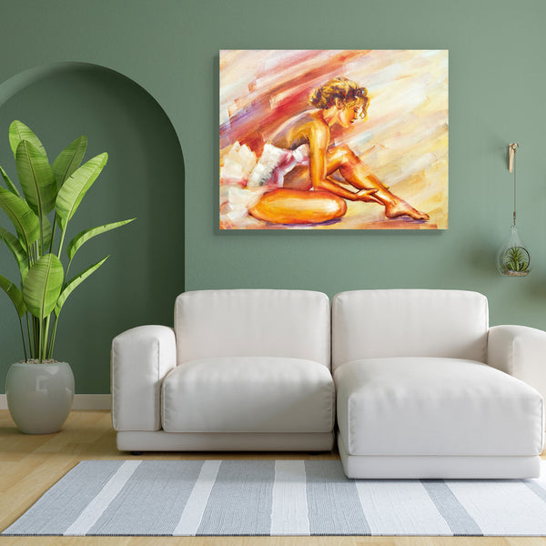 Beautiful Sitting Ballerina D3 Canvas Painting Synthetic Frame-Paintings MDF Framing-AFF_FR-IC 5004023 IC 5004023, Adult, Ancient, Art and Paintings, Black and White, Fashion, Historical, Illustrations, Medieval, Paintings, People, Retro, Vintage, White, beautiful, sitting, ballerina, d3, canvas, painting, for, bedroom, living, room, engineered, wood, frame, art, attractive, ballet, beauty, body, clothing, colorful, dancer, dress, elegance, elegant, female, girl, glamour, grace, happy, illustration, isolate