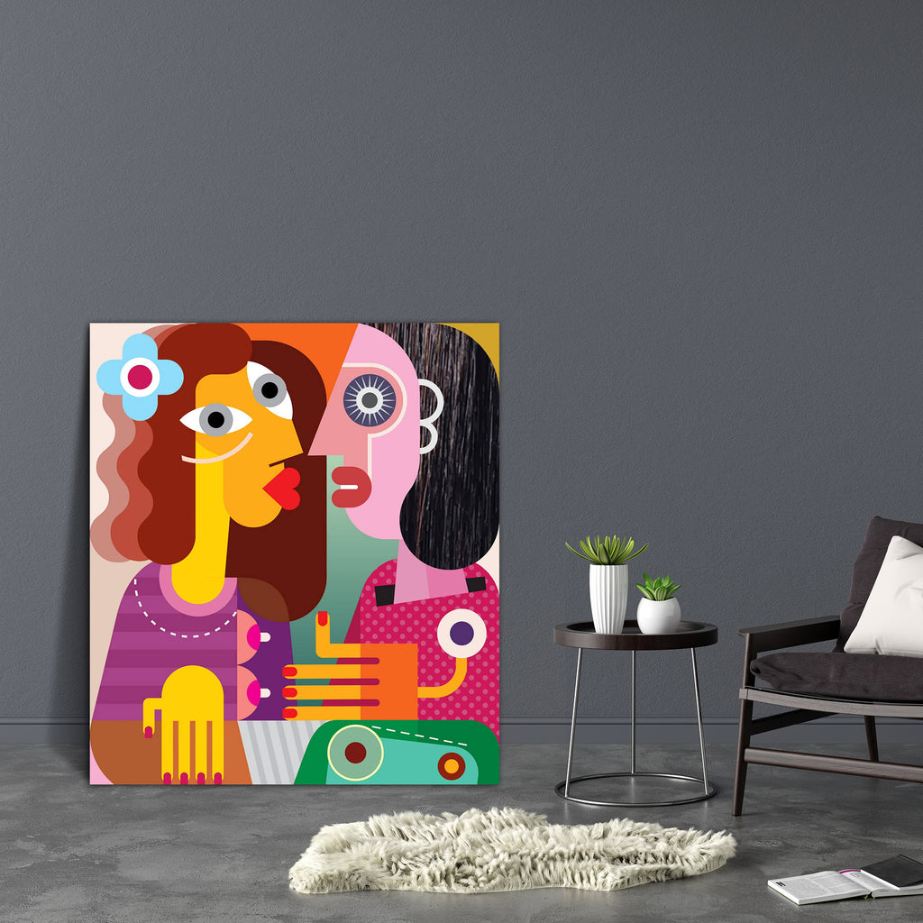 Portrait Of Two Women D1 Canvas Painting Synthetic Frame-Paintings MDF Framing-AFF_FR-IC 5004026 IC 5004026, Abstract Expressionism, Abstracts, Art and Paintings, Botanical, Fine Art Reprint, Floral, Flowers, Illustrations, Individuals, Love, Nature, Old Masters, Portraits, Romance, Semi Abstract, portrait, of, two, women, d1, canvas, painting, synthetic, frame, abstract, art, boyfriend, color, couple, face, female, fine, flower, girl, girlfriend, hair, hand, look, lover, man, picasso, woman, artzfolio, wal